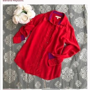 Banana Republic 100% silk Button-down shirt